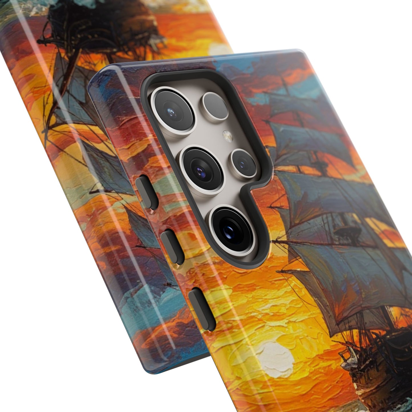 Samsung Galaxy Case - Ship Sailing at Sunset Design