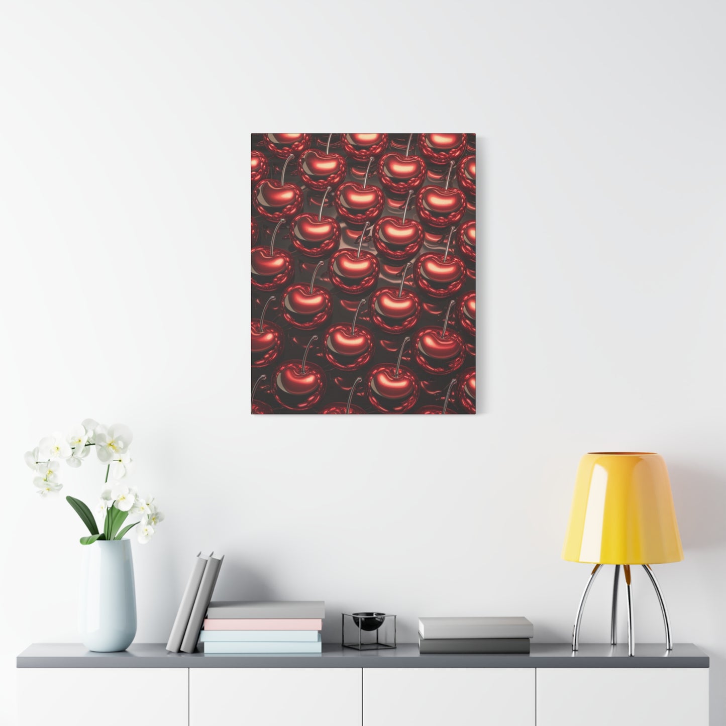 Canvas Wall Art - Colorful Shiny Cherries