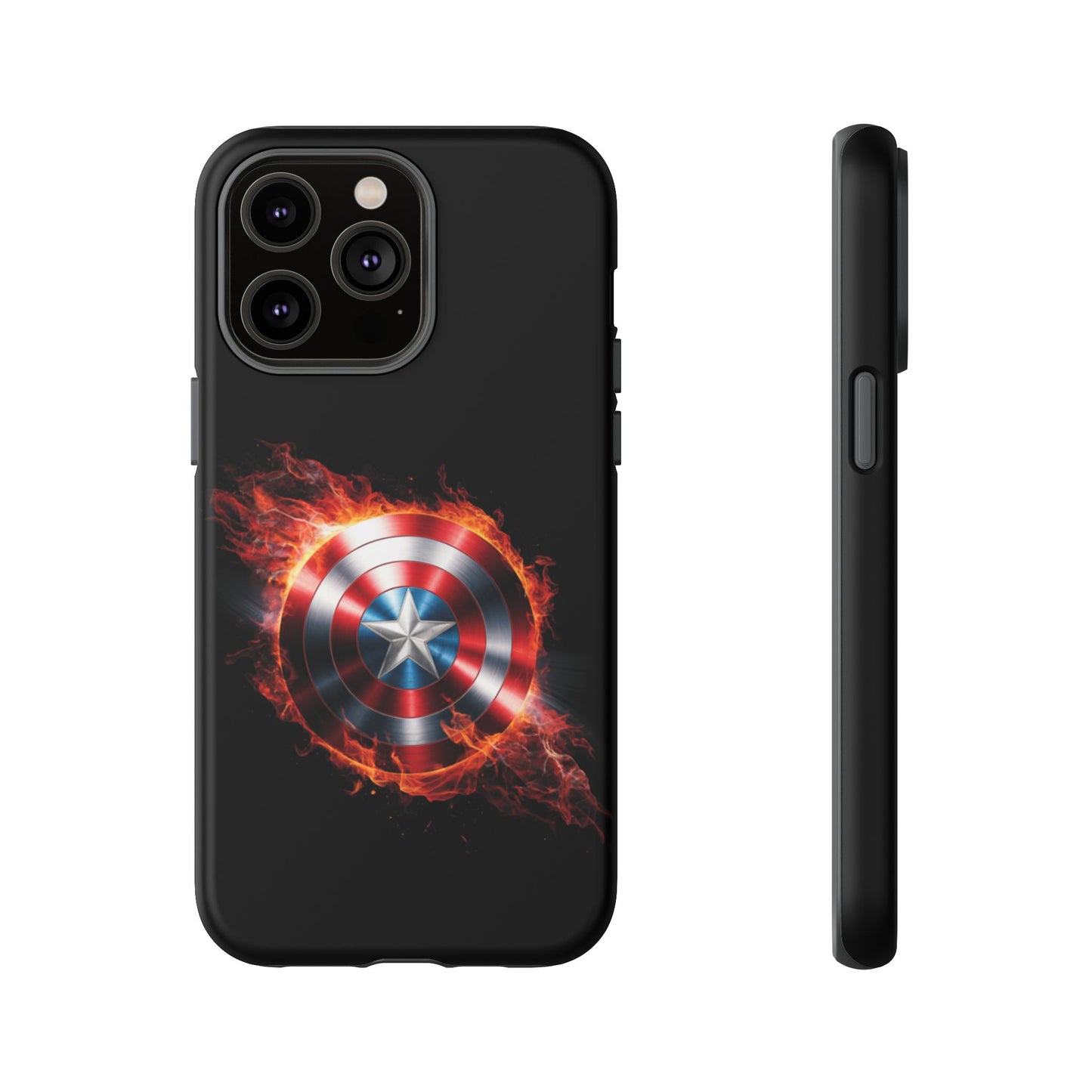 iPhone Case - Captain America Shield in Flames