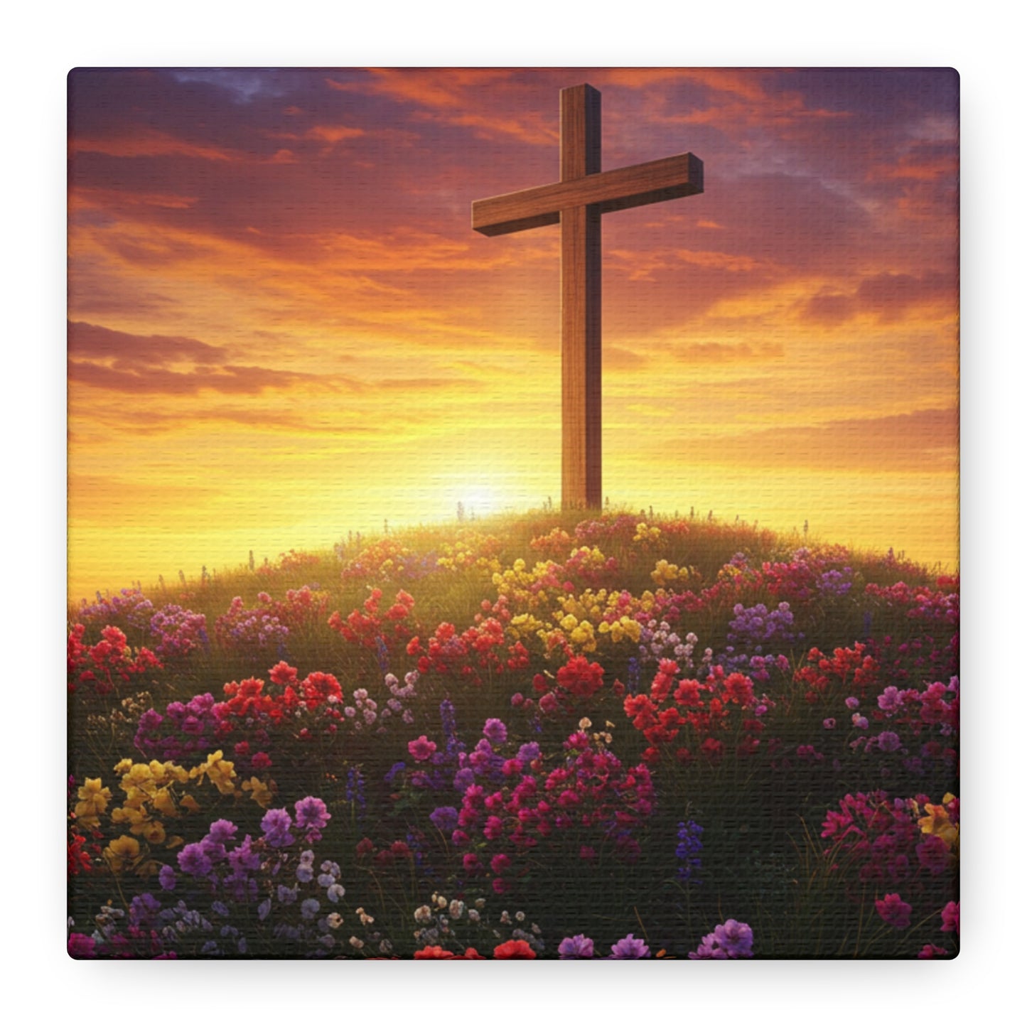 Canvas Cross Art Christian Canvas Cross Decor Religious Art Spiritual Painting Unique Decor Gift for Christian