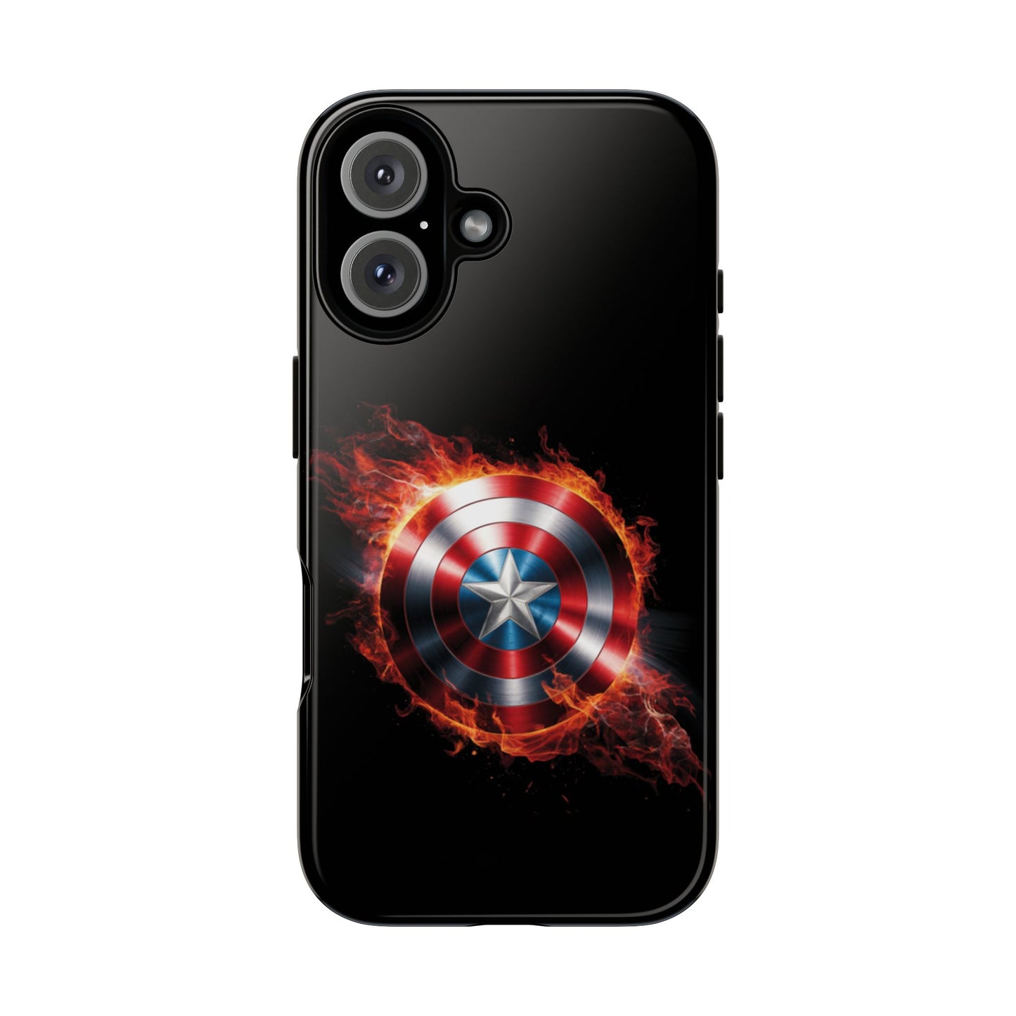 iPhone Case - Captain America Shield in Flames
