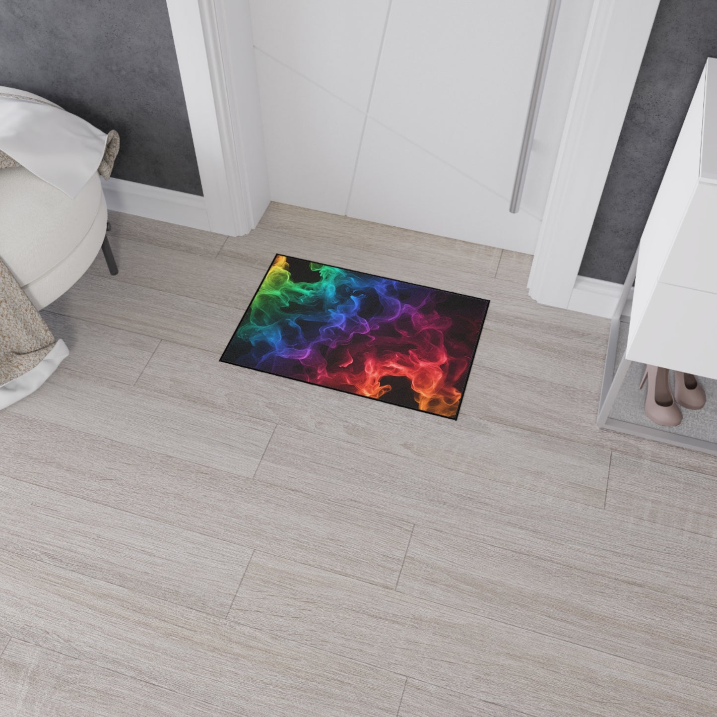 Floor Mat - Colorful Smoke Design