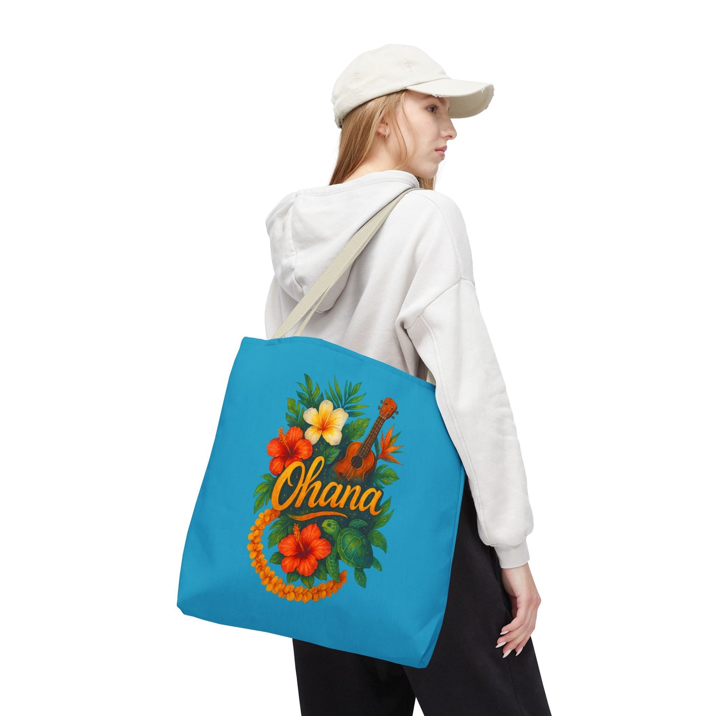Hawaiian Ohana Tote Bag | Tropical Reusable Beach Bag | Aloha Gift Idea | Island Vibes Bag | Summer Tote | Luau Party Favor | Coastal Bag