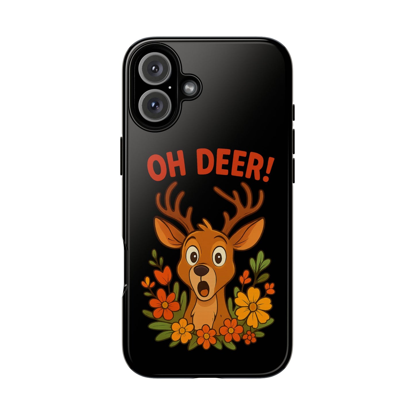 iPhone Case - Startled Deer 'Oh Deer' Nature Lover Phone Case Funny iPhone Accessory