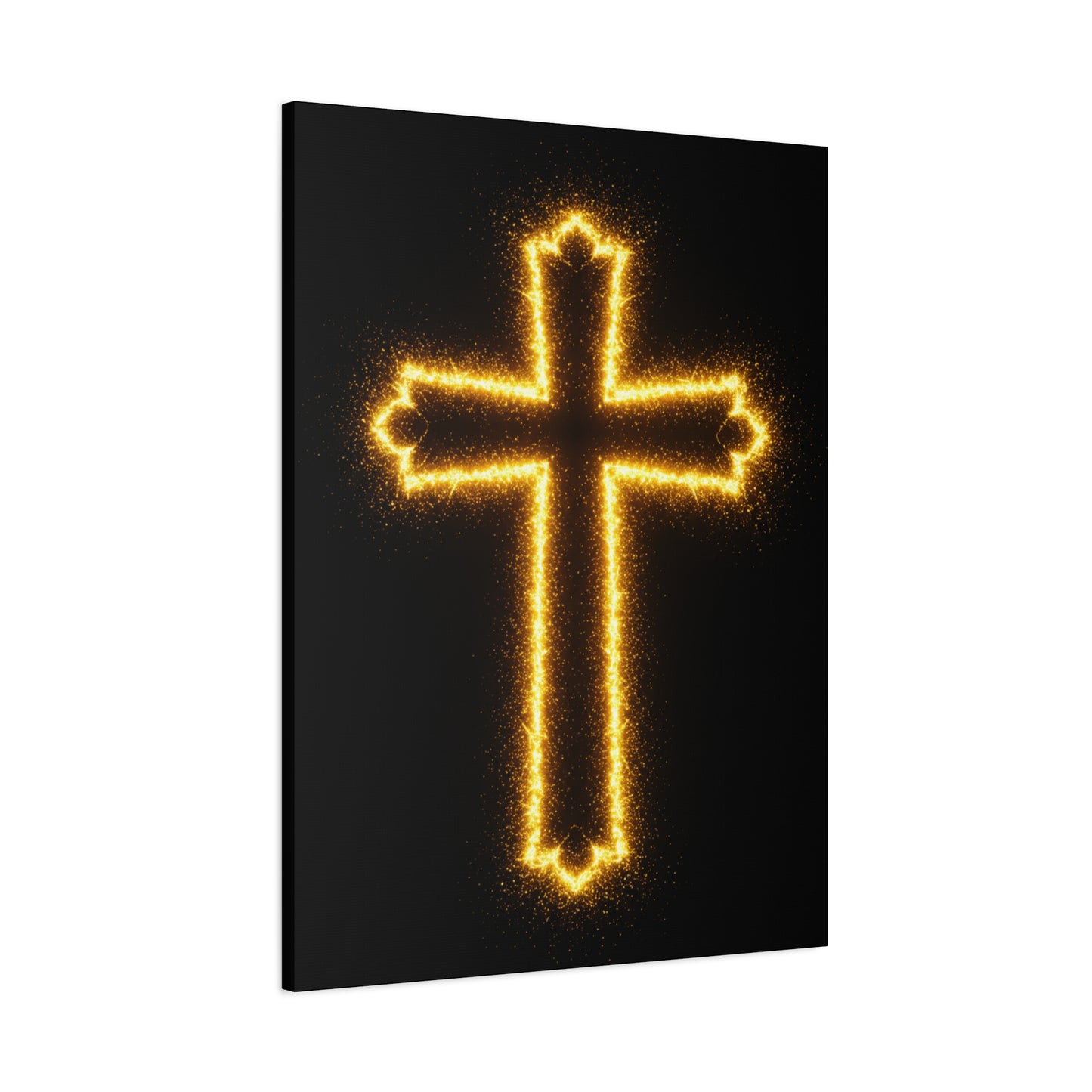 Glowing Cross Matte Canvas Wall Art
