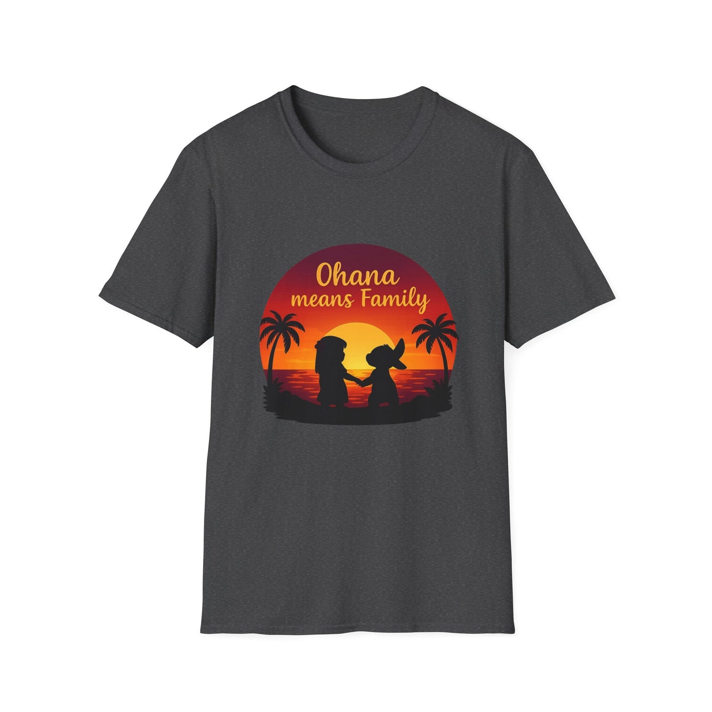 Ohana Means Family Shirt - Cute Sunset Graphic Tee, Hawaiian Family Quote Shirt, Family Inspired T-Shirt, Matching Vacation Outfit