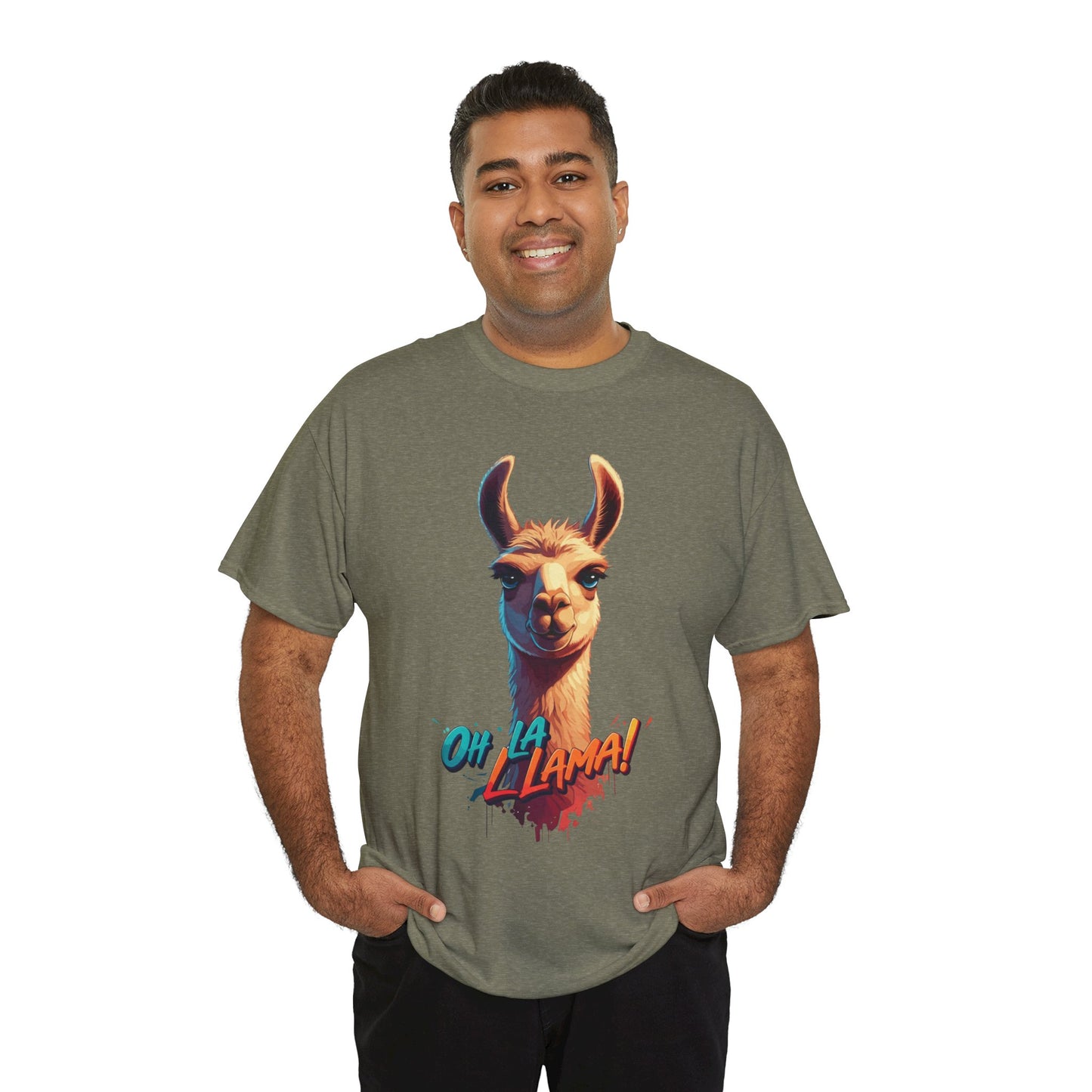 Oh la Llama Graphic Tee | Fun Llama T-Shirt, Cute Animal Lover Shirt, Llama Lover Gift, Quirky Party Tee, Trending Llama Fashion