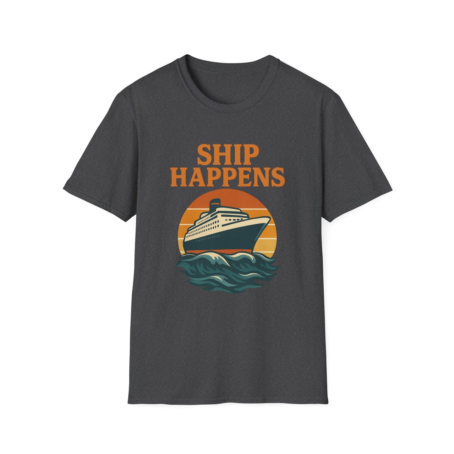 Ship Happens Tee • Funny Nautical Pun Shirt • Comfort Colors Unisex Cruise Vacation Tee • Ocean Humor • Gift for Sailors & Beach Lovers