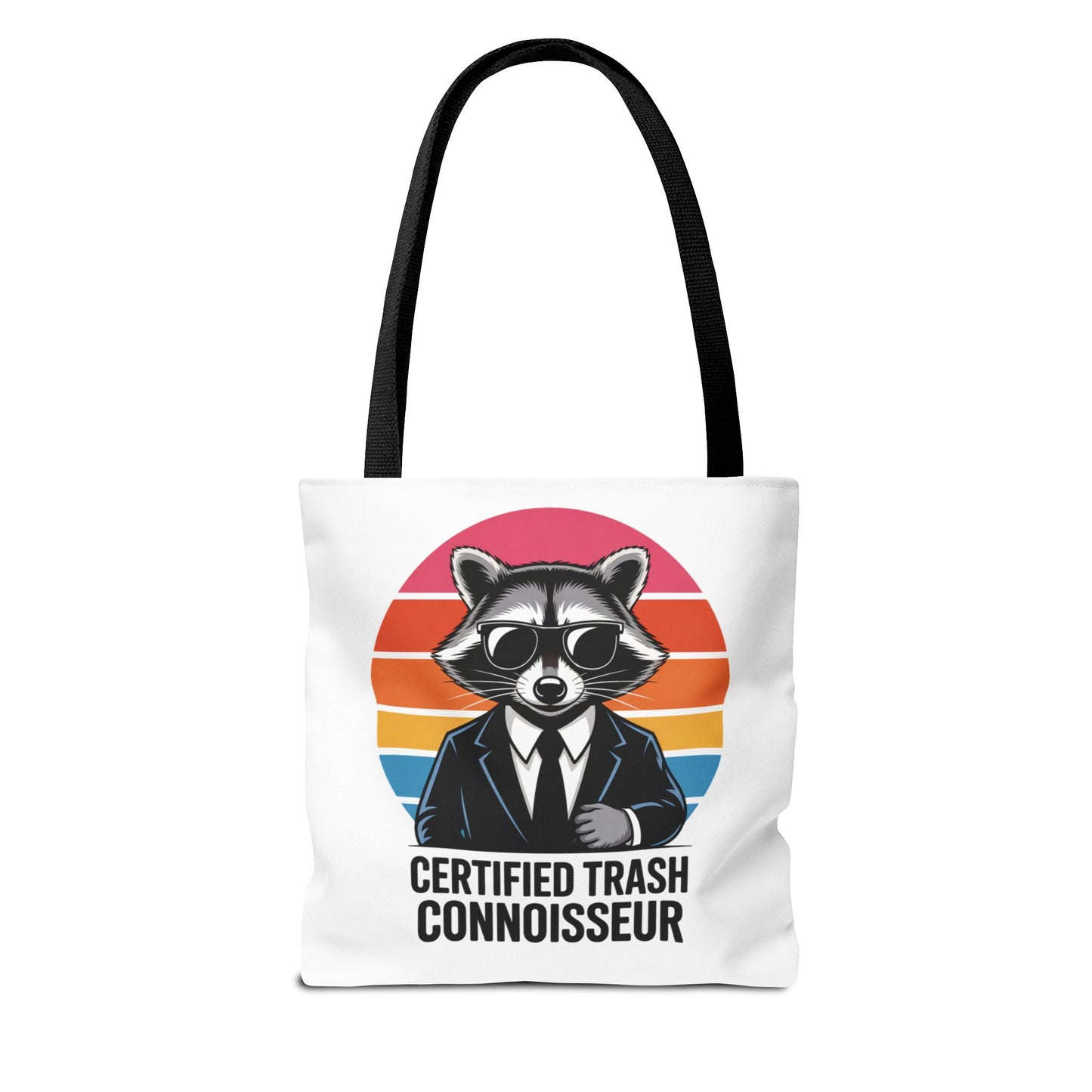 Certified Trash Connoisseur Raccoon Tote Bag Fun and Quirky Everyday Carry Trash Panda Bag