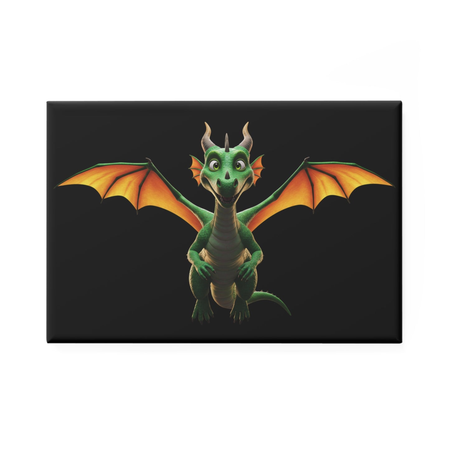Cute Green Dragon Fridge Magnet | Fantasy Refrigerator Decor | DnD Gift for Dragon Lover | Mythical Creature Magnet
