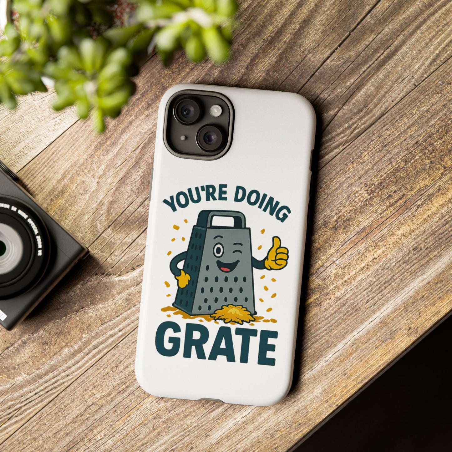 iPhone Case, You're Doing Grate Cheese Phone Case Funny iPhone Case Gift for Foodie Chef Case
