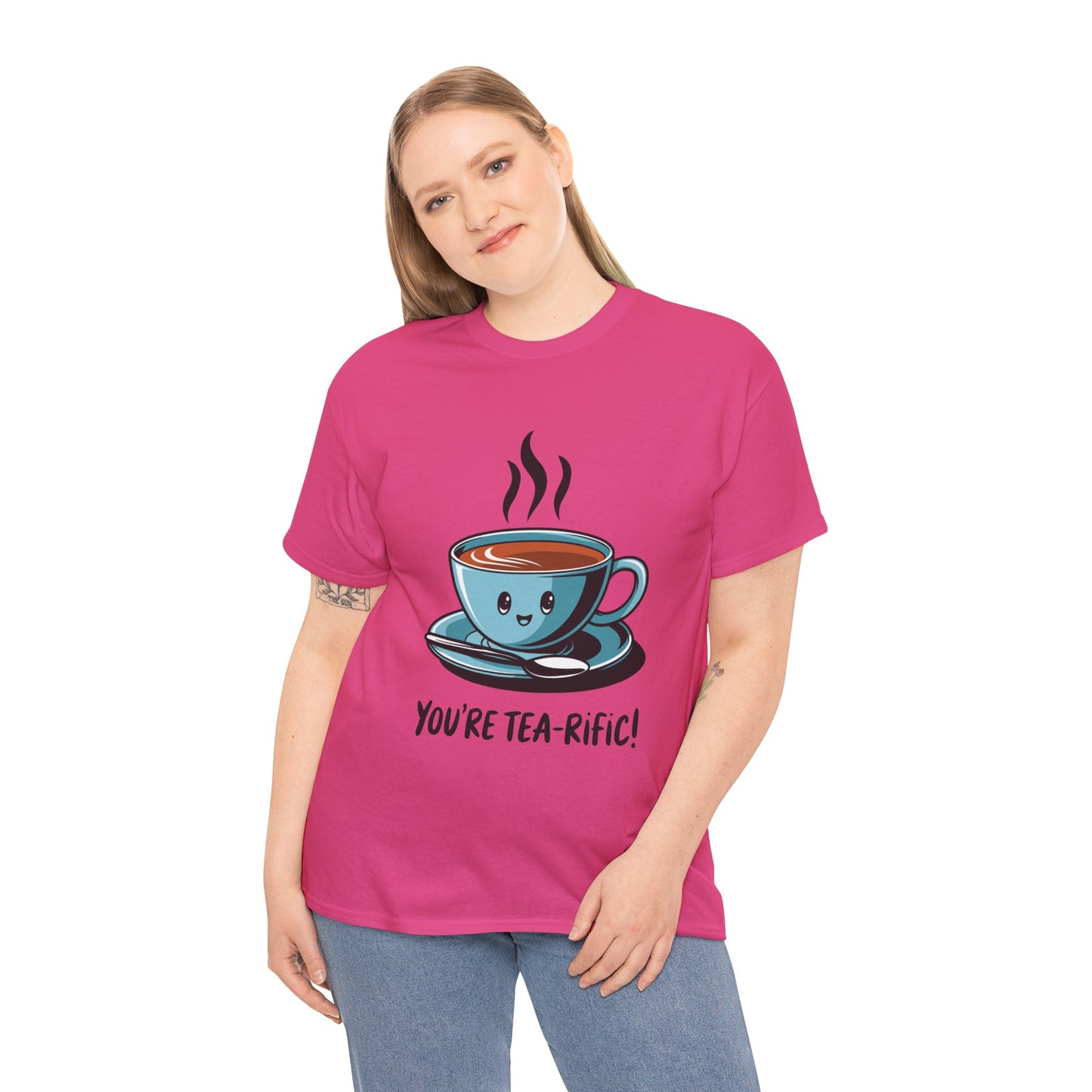 You’re Tea-Rific! Cute Tea Pun T-Shirt for Tea Lovers - Funny Gift, Kawaii Cup Graphic Tee - Unisex Soft Cotton Shirt