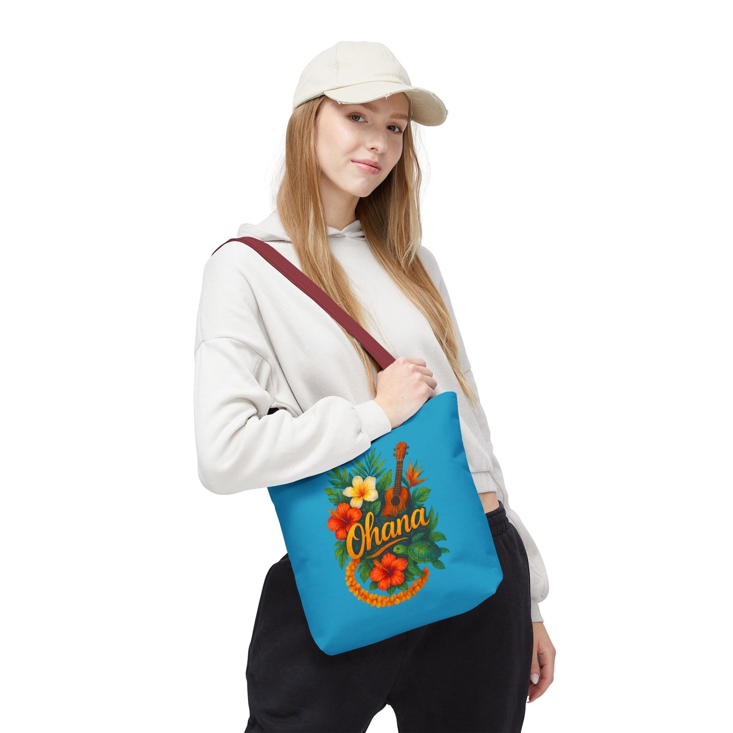 Hawaiian Ohana Tote Bag | Tropical Reusable Beach Bag | Aloha Gift Idea | Island Vibes Bag | Summer Tote | Luau Party Favor | Coastal Bag