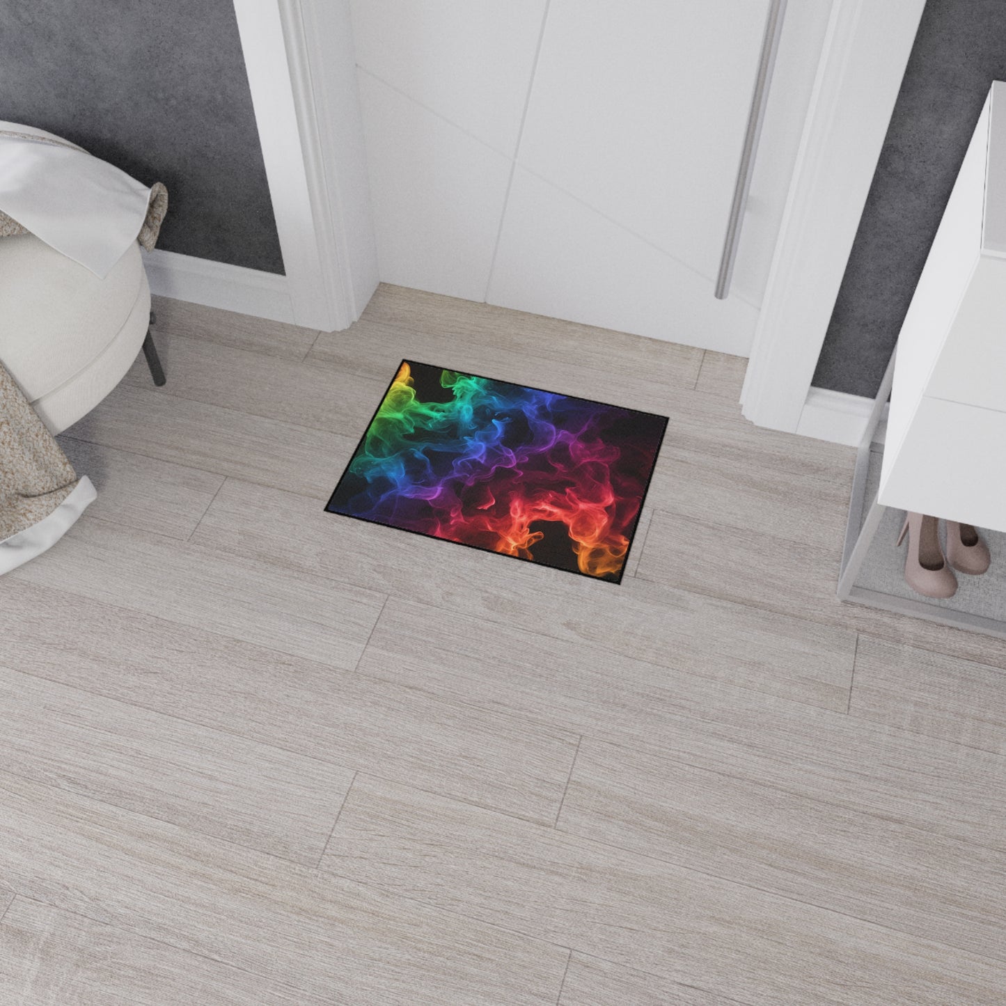 Floor Mat - Colorful Smoke Design