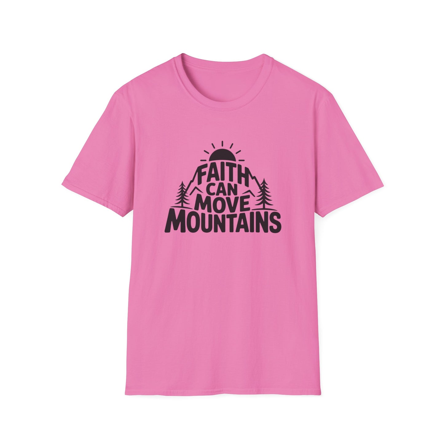 Faith Can Move Mountains T-Shirt | Christian Inspirational Mountain Tee | Boho Nature Faith Graphic Shirt | Gospel Verse Gift for Believers