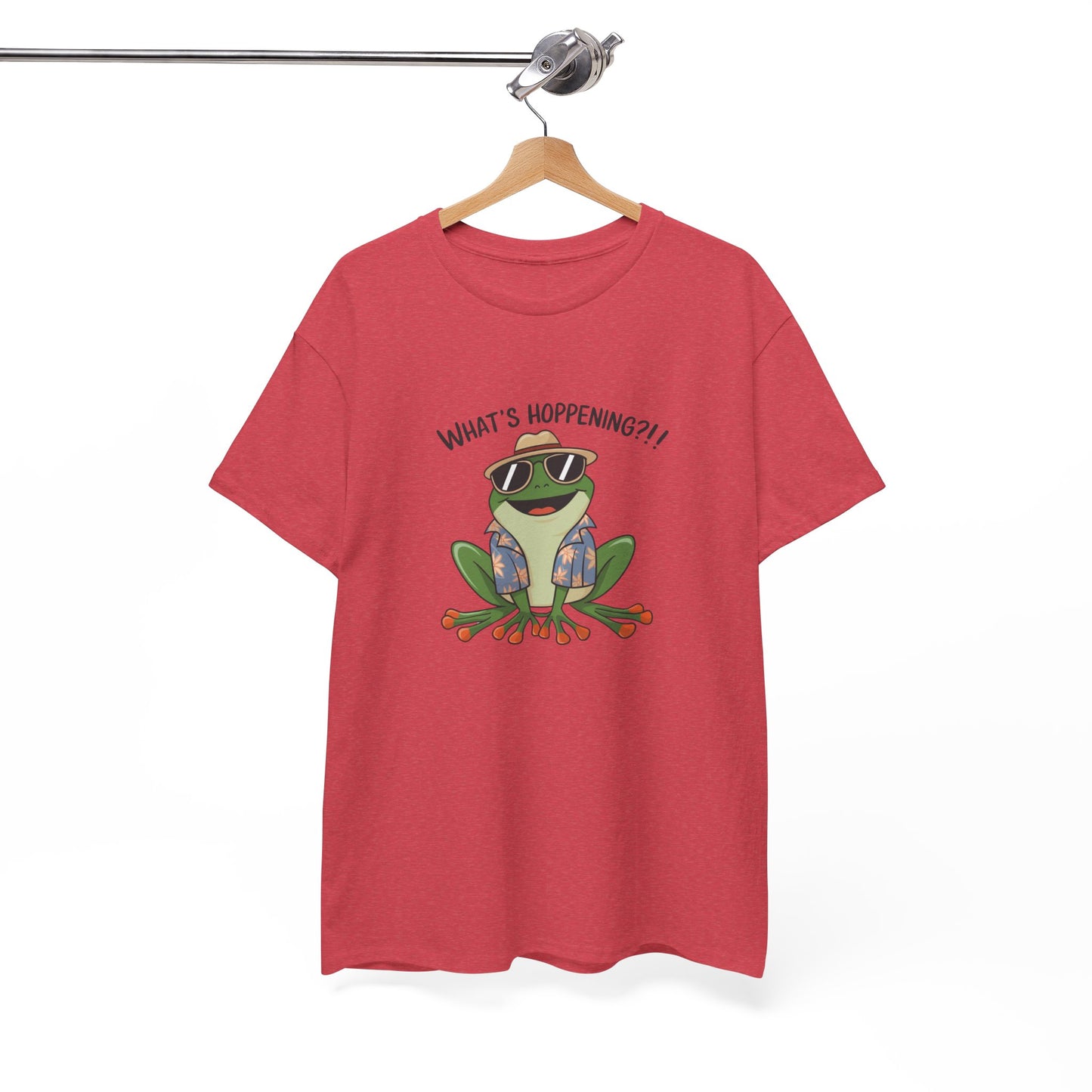 Funny Frog Shirt | What’s Hoppening T-Shirt | Cool Frog Graphic Tee | Amphibian Dad Joke Shirt | Cottagecore Animal Lover Gift
