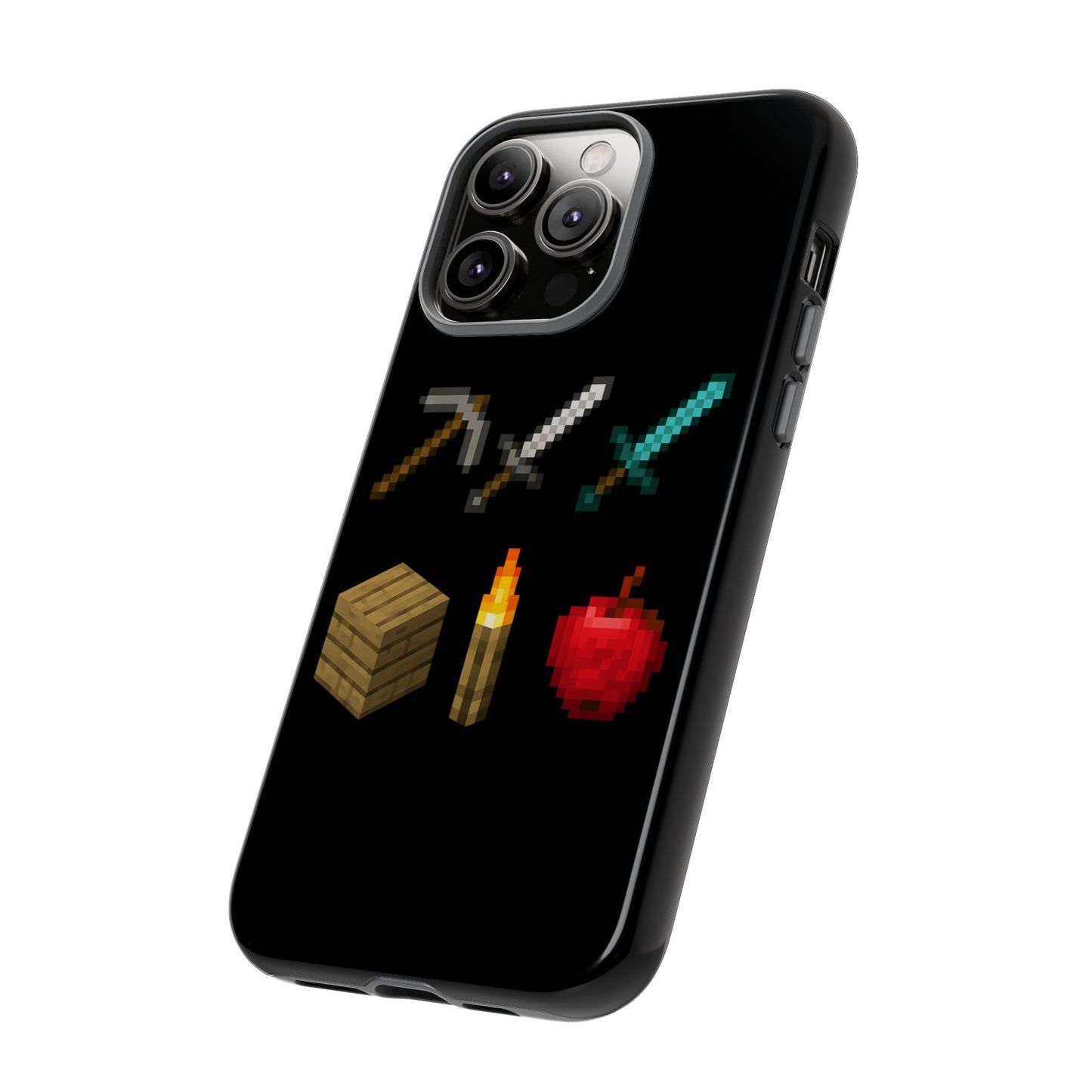 Pixel Art iPhone Case - Gaming-Inspired Tough Case for Gamers inspired by Minecraft Phone Case