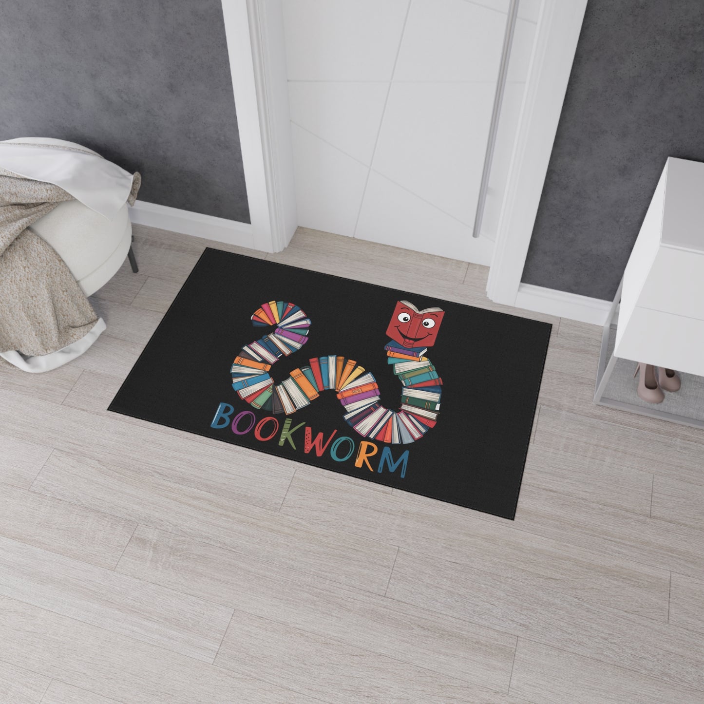 Floor Mat - Bookworm Design