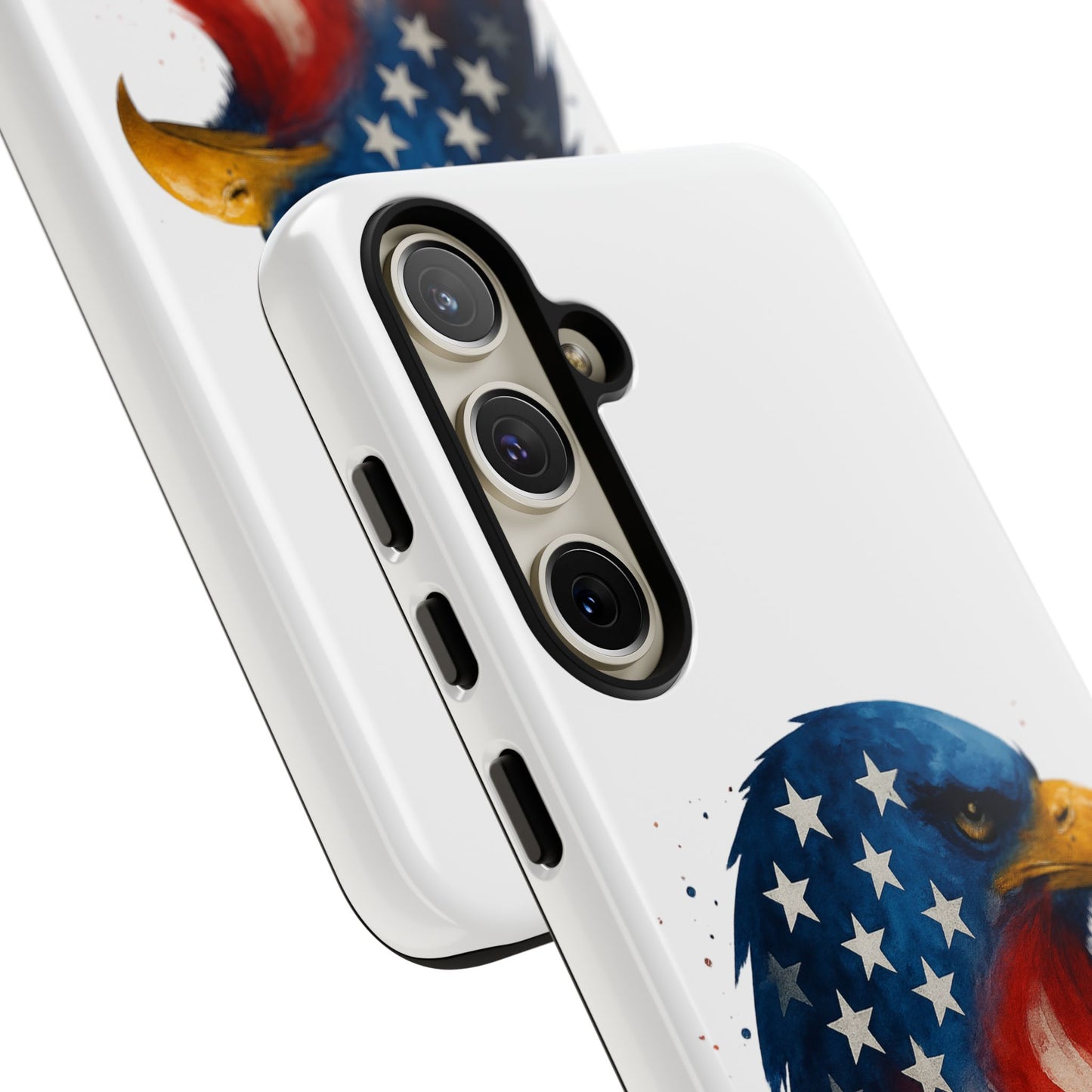 Patriotic Eagle Samsung Case - USA Flag Rugged Tough Cover, Dual-Layer Protection, Veteran and 4th of July Gift Galaxy Series