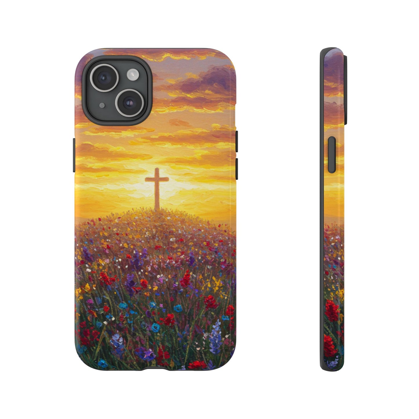 iPhone Case: Monet Style Cross Phone Case Christian Case Inspirational iPhone Case Spiritual Phone Case