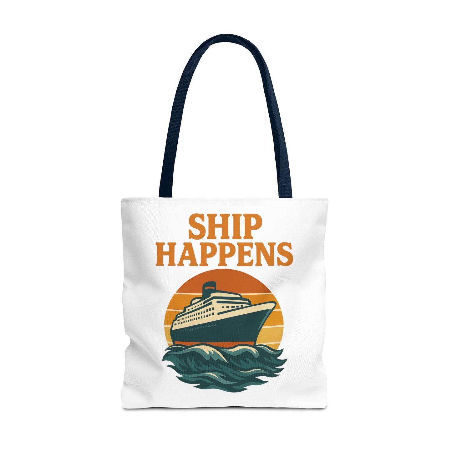 Ship Happens Tote Bag - Fun Nautical Design for Beach Lovers Cruise Bag Unique Gift for Travelers