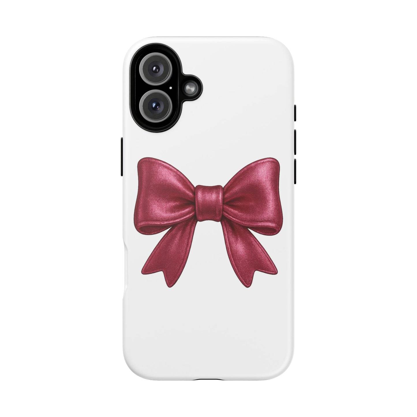 Pink Bow iPhone Case – Cute Girly Phone Cover – Glossy Ribbon Coquette Case – Soft Girl Aesthetic Accessory – Gift for Her iPhone