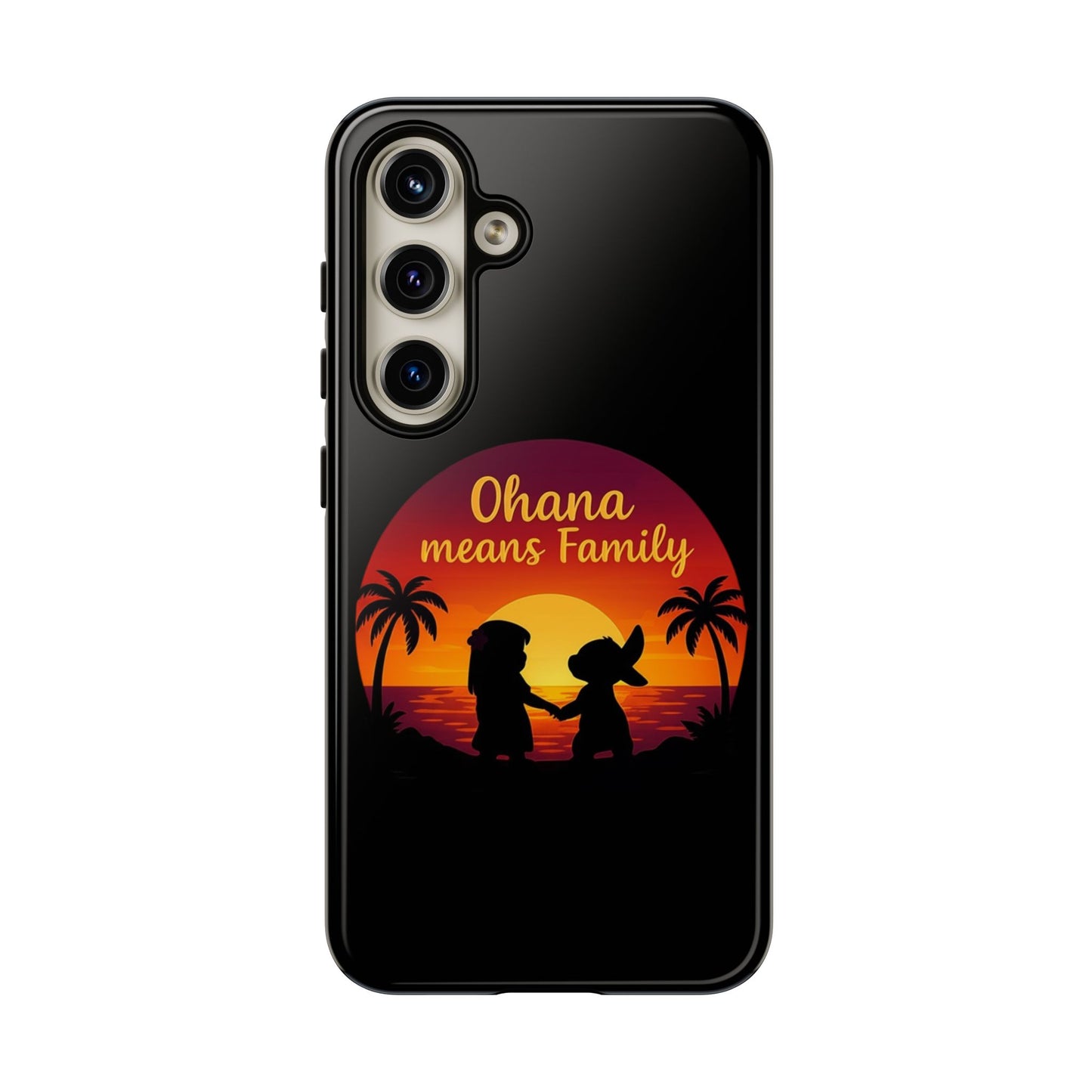 Ohana Means Family Samsung Case – Cute Hawaii Sunset Phone Cover – Lilo and Stitch-Inspired Gift – Protective Case for Galaxy S Series