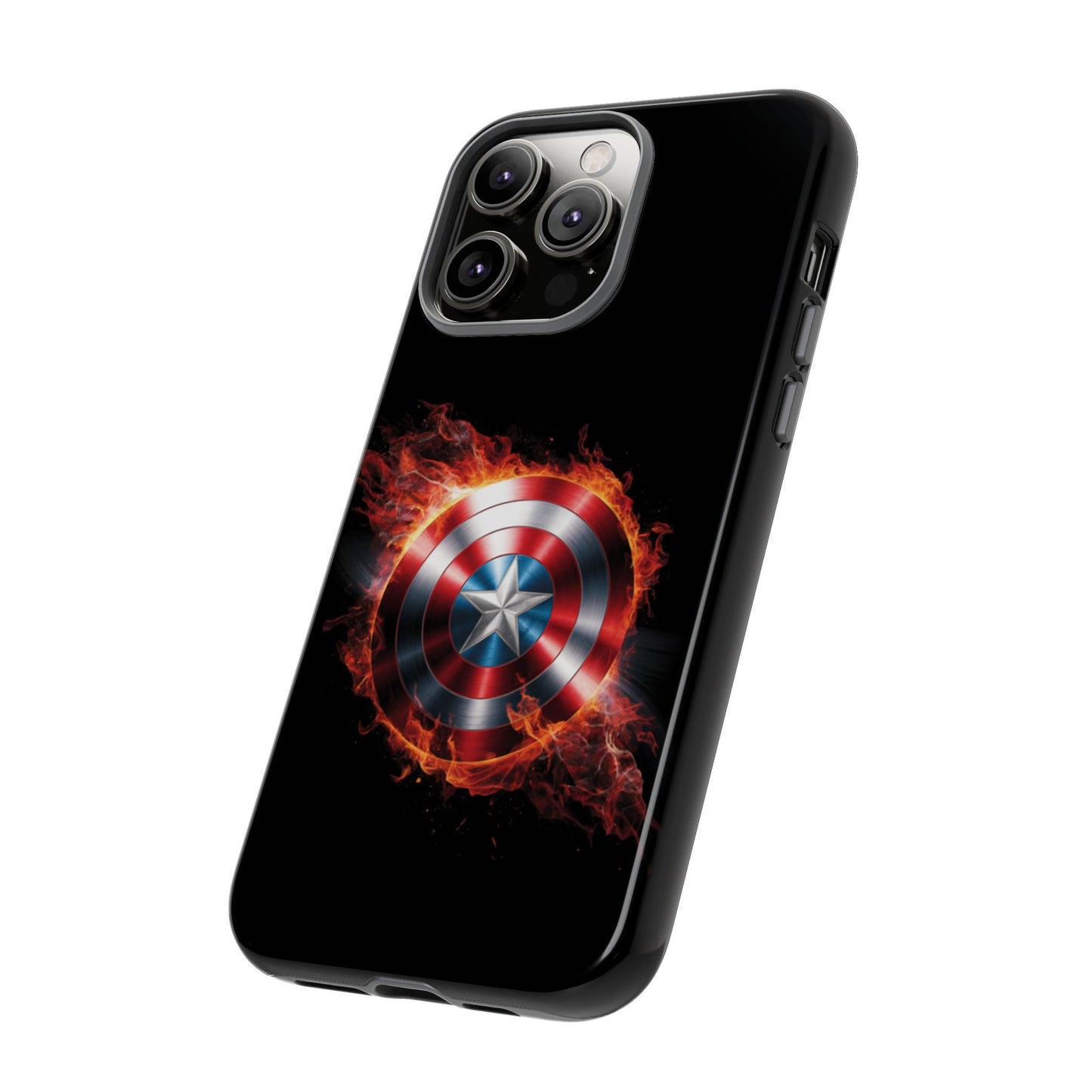 iPhone Case - Captain America Shield in Flames