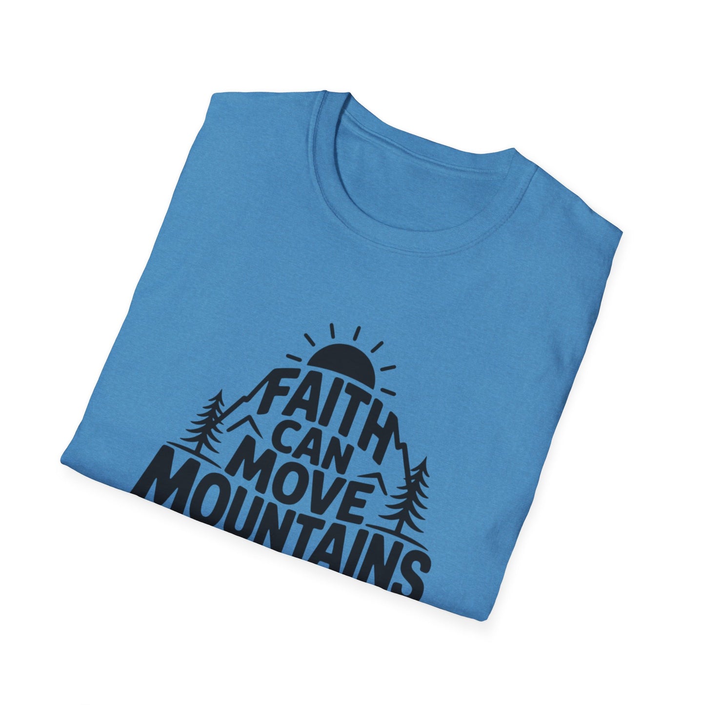 Faith Can Move Mountains T-Shirt | Christian Inspirational Mountain Tee | Boho Nature Faith Graphic Shirt | Gospel Verse Gift for Believers