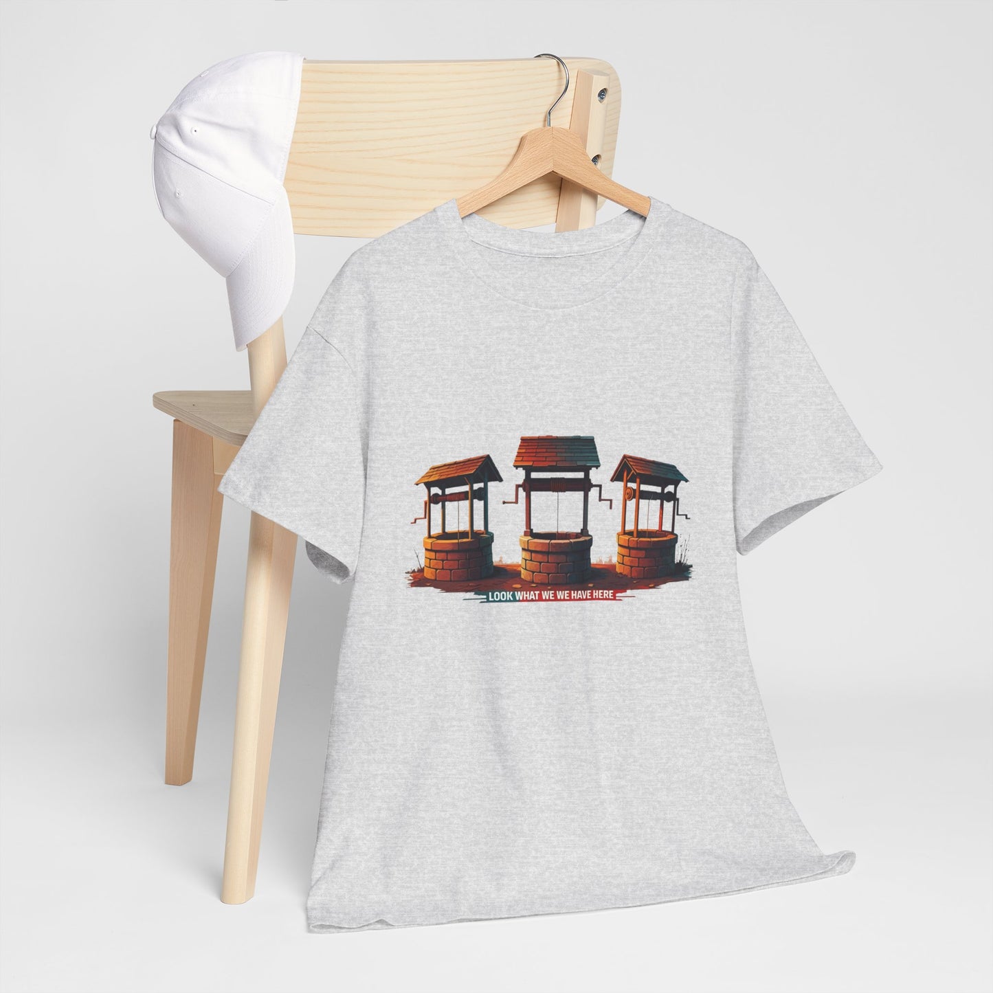 Funny “Well Well Well” T-Shirt • Pun Graphic Tee with Wishing Wells • Retro Vintage Humor Shirt • Gift for Pun Lovers & Joke Fans