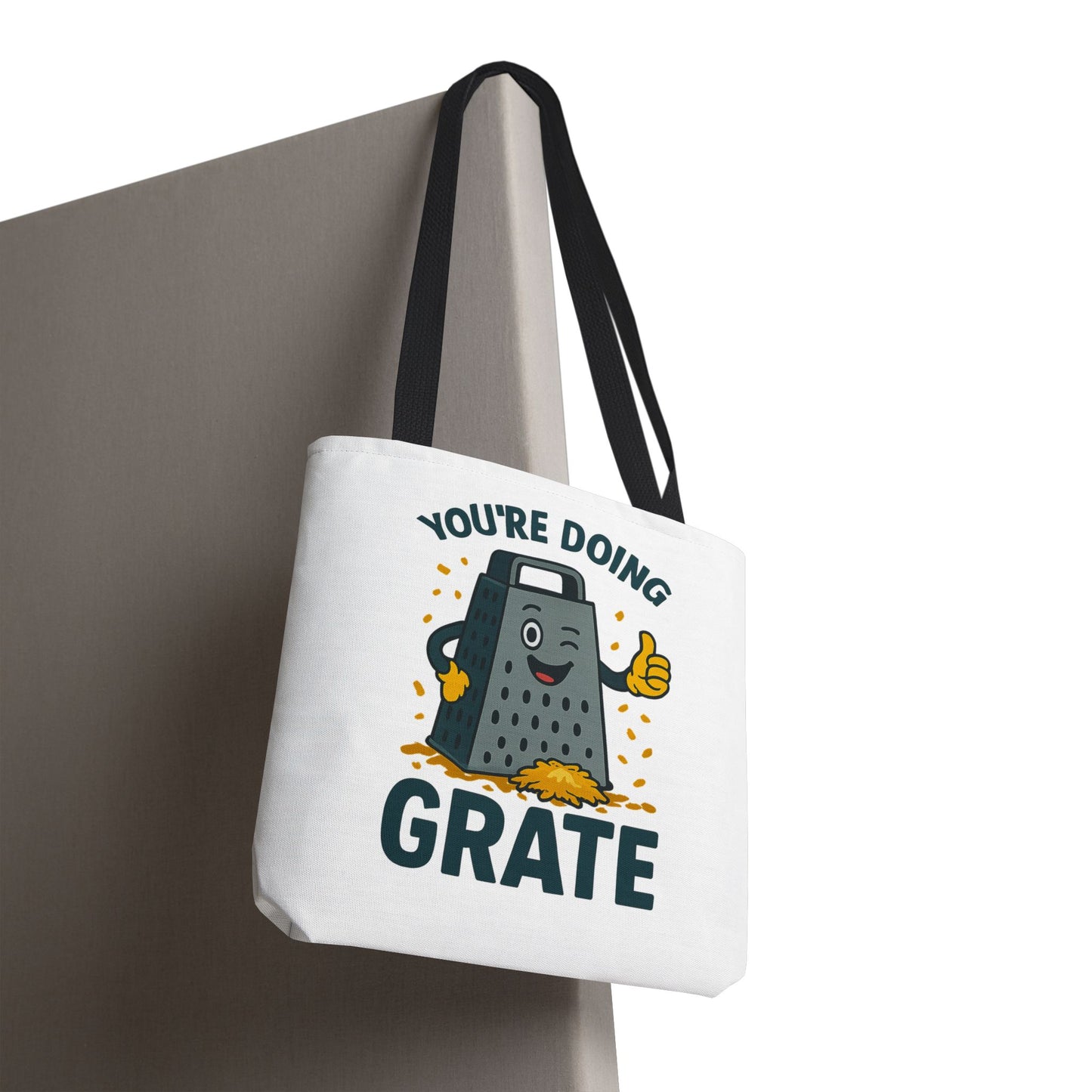 Funny Cheese Pun Tote Bag – “You’re Doing Grate” Grocery Bag | Cute Gift for Coworkers, Teachers, Food Lovers & Everyday Motivation