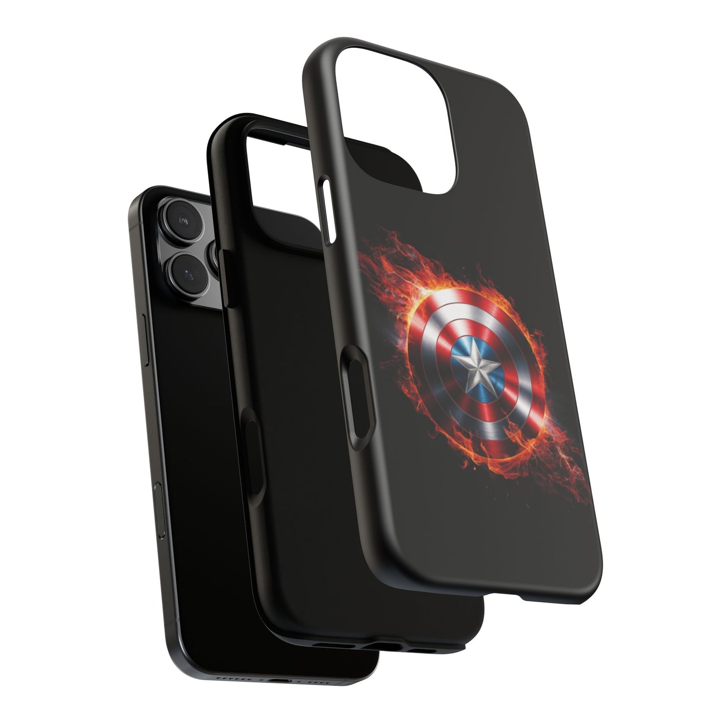 iPhone Case - Captain America Shield in Flames