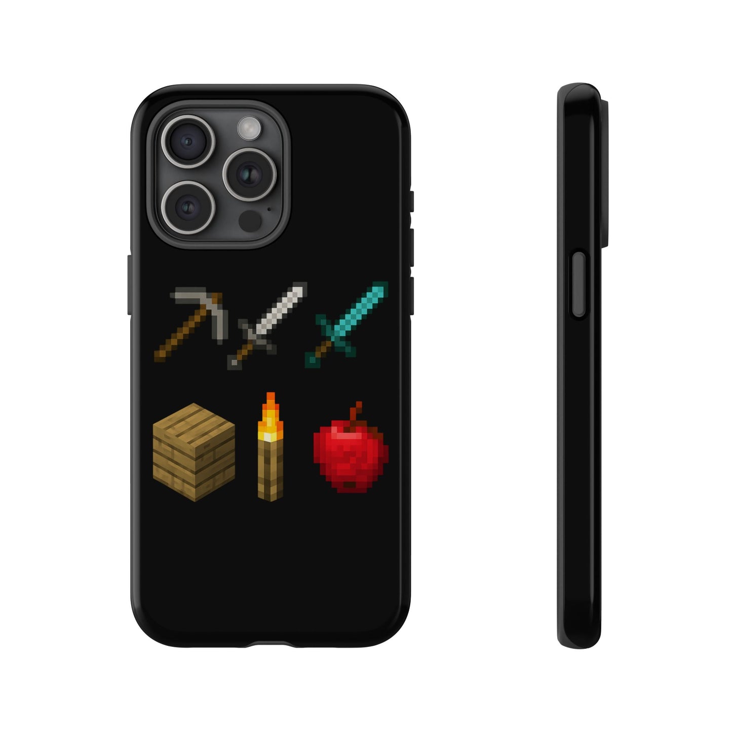 Pixel Art iPhone Case - Gaming-Inspired Tough Case for Gamers inspired by Minecraft Phone Case
