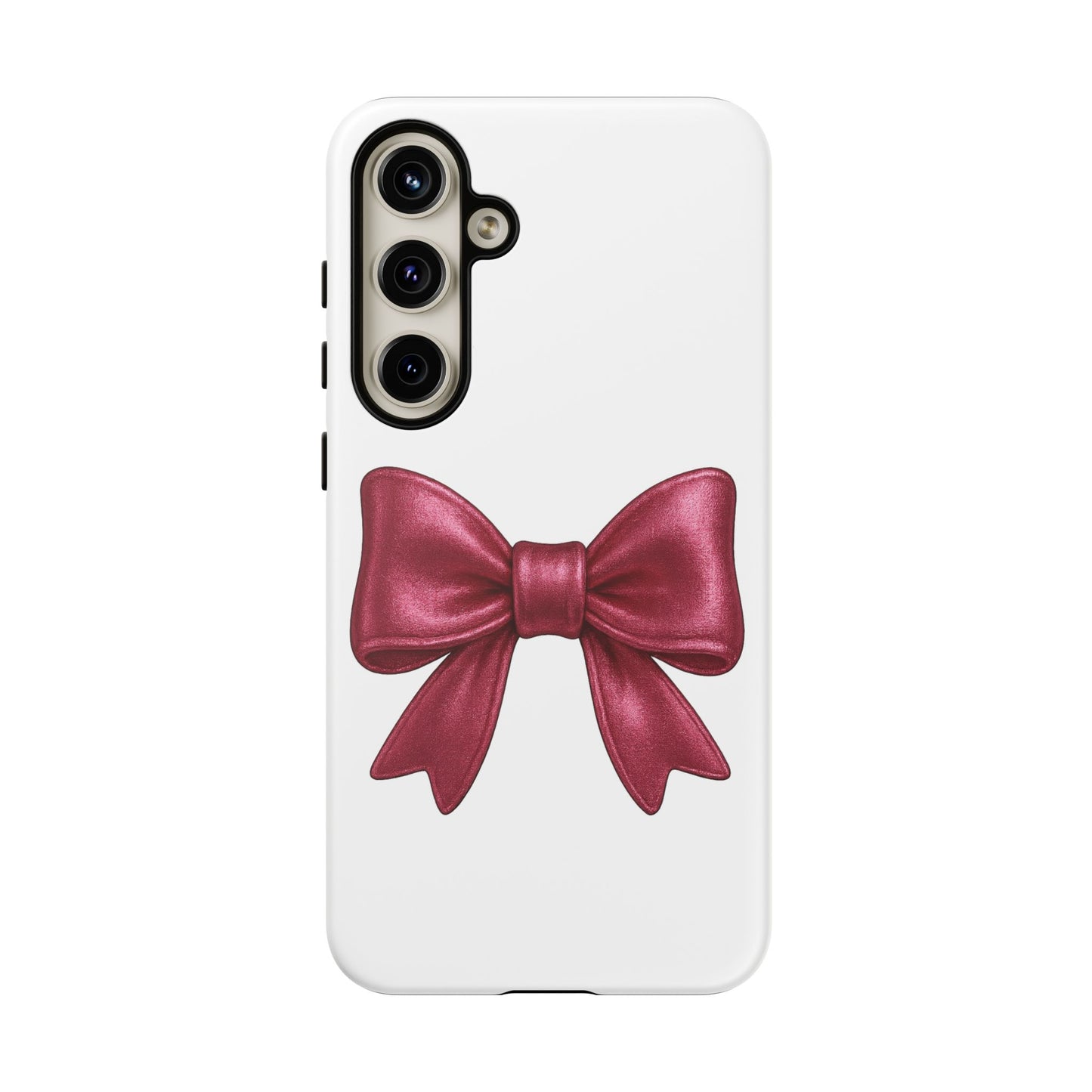 Pink Bow Samsung Case – Cute Girly Phone Cover – Glossy Ribbon Case for Samsung Galaxy – Aesthetic Phone Accessory – Gift for Her