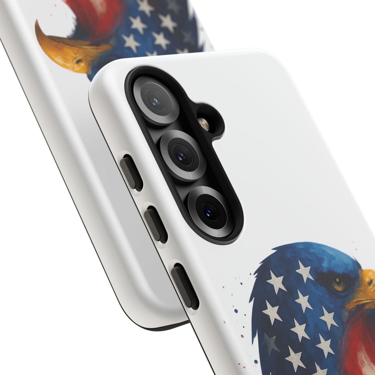 Patriotic Eagle Samsung Case - USA Flag Rugged Tough Cover, Dual-Layer Protection, Veteran and 4th of July Gift Galaxy Series