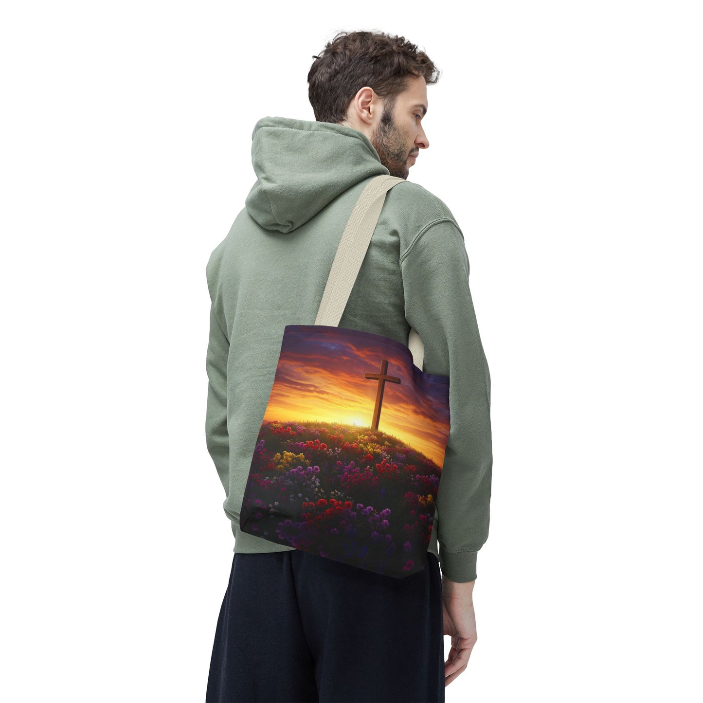 Da Vinci Cross Tote Bag Christian Bag Spiritual Tote Religious Tote Bag
