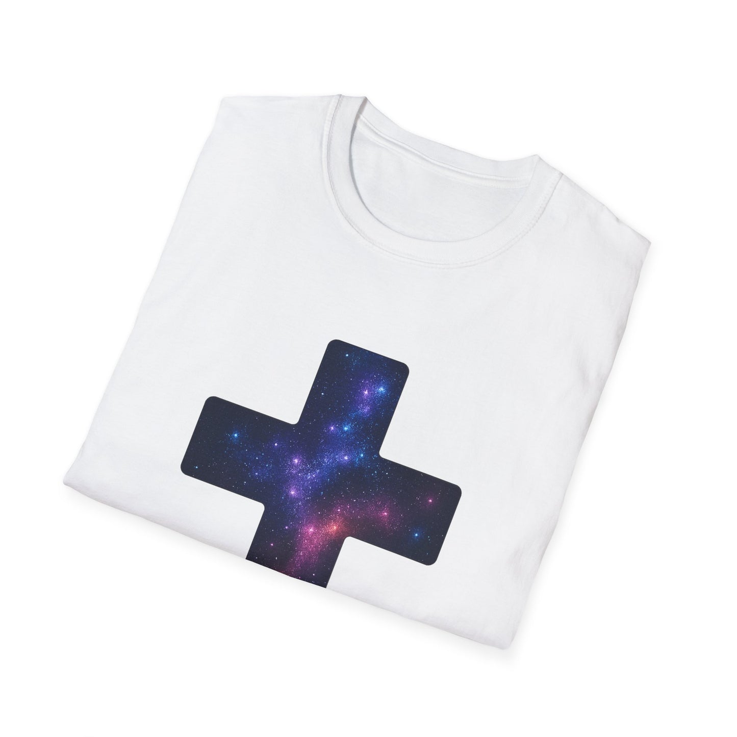Galaxy Cross Graphic Tee | Celestial Christian Shirt, Spiritual Universe Cross T-Shirt, Faith & Astronomy Gift for Women & Men, Space Aesthetic