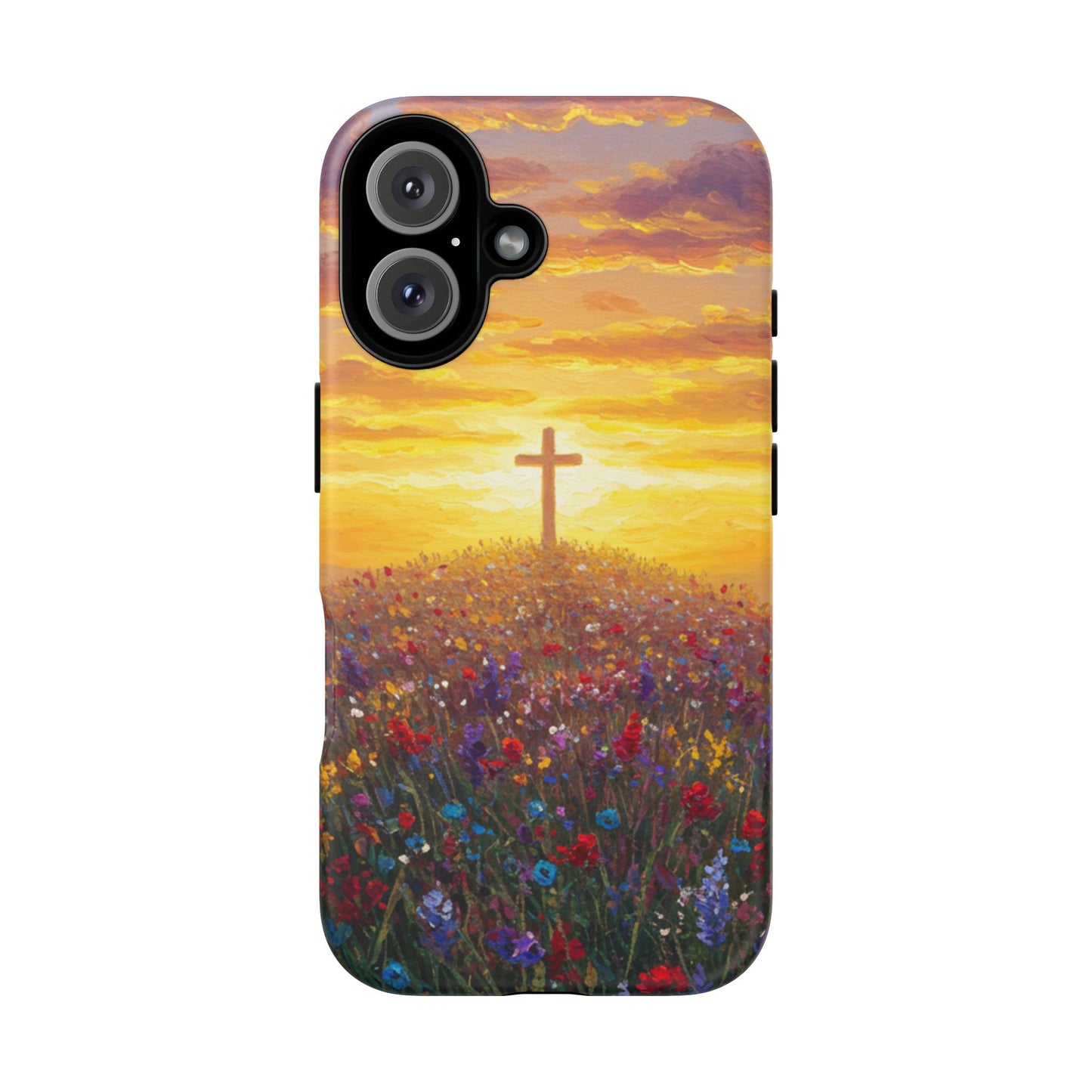 iPhone Case: Monet Style Cross Phone Case Christian Case Inspirational iPhone Case Spiritual Phone Case
