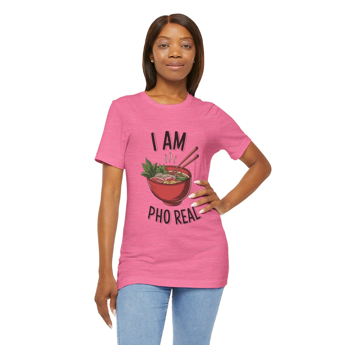 I Am Pho Real T-Shirt | Funny Pho Noodle Bowl Tee, Vietnamese Food Pun Shirt, Ramen & Noodle Lover Gift, Cute Asian Cuisine Graphic Top
