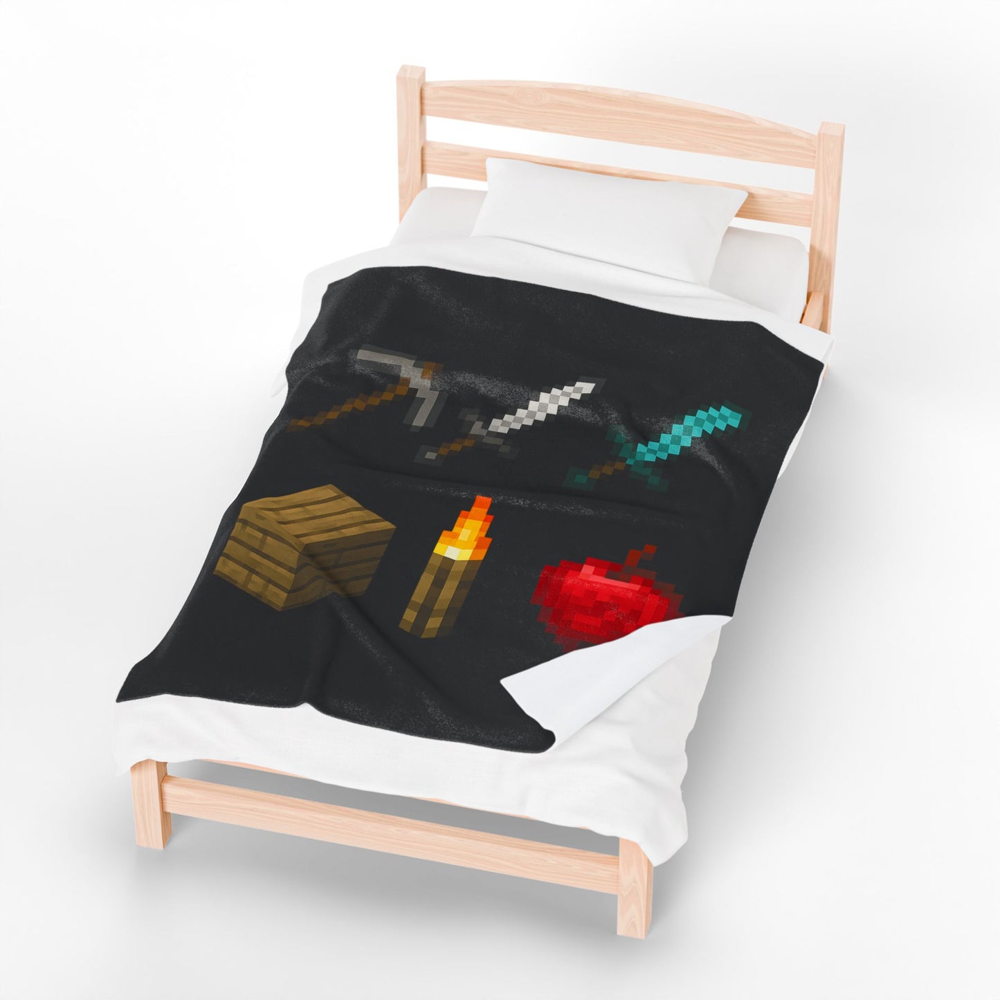 Minecraft Inspired Blanket Video Game Throw Geeky Decor Geek Blanket