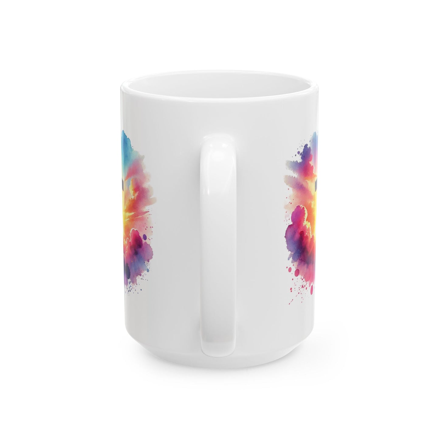 Christian Cross Sunrise Mug – Inspirational Faith Coffee Cup with Colorful Sky & Clouds, Religious Gift, Dishwasher Safe Prayer Mug