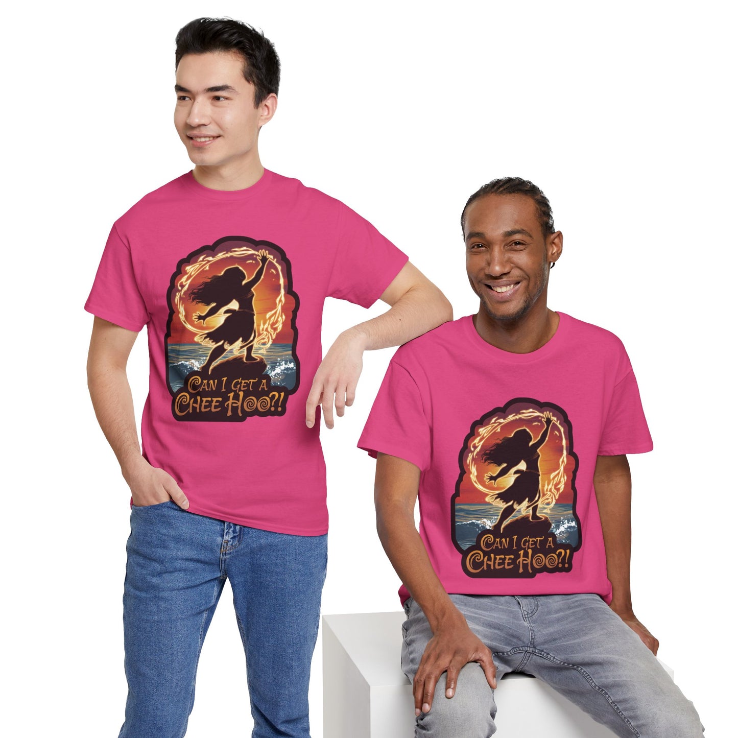 Can I Get a Chee Hoo Shirt – Hawaiian Island Vibes Tee – Hula Dancer Sunset Graphic T-Shirt – Polynesian Luau Party Unisex Top