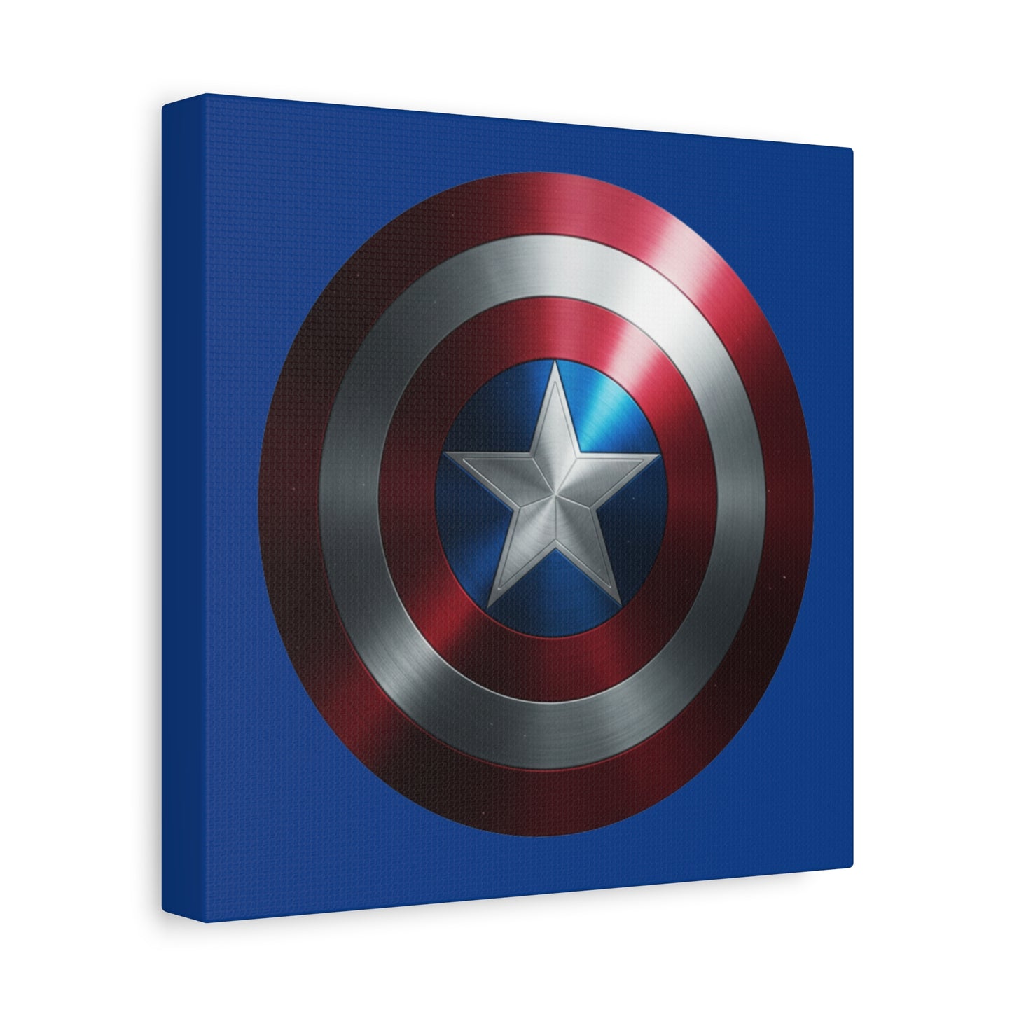 Superhero Shield Canvas Art - Stretched Matte Decor for Fans