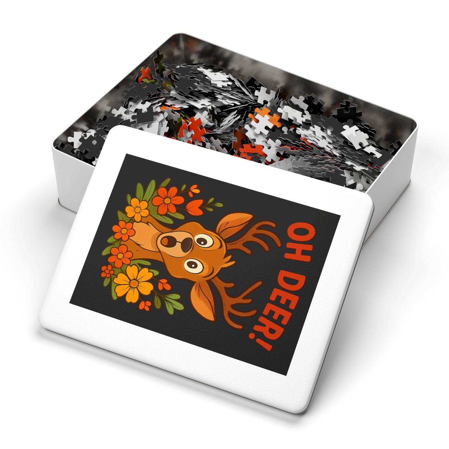 Jigsaw Puzzle - Oh Deer Animal Puzzle Deer Game Family Fun Night