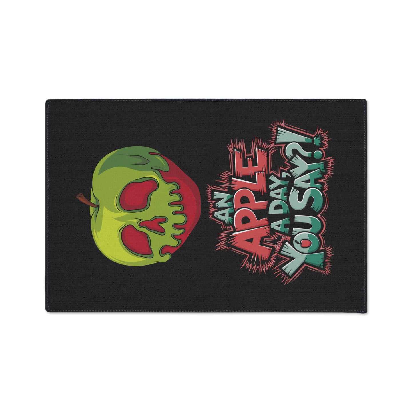 Floor Mat - Poison Apple 'An Apple a Day You Say' Fun Design