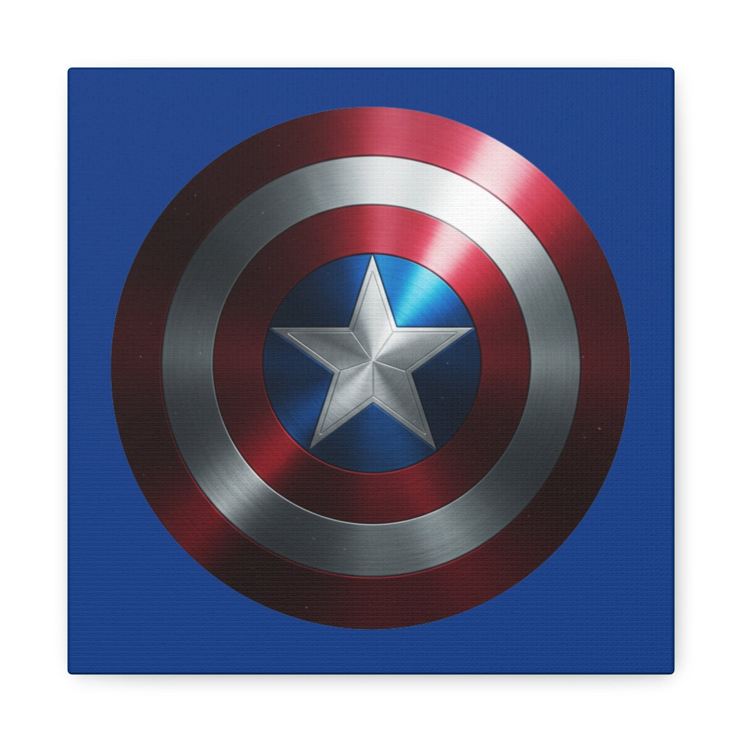 Superhero Shield Canvas Art - Stretched Matte Decor for Fans