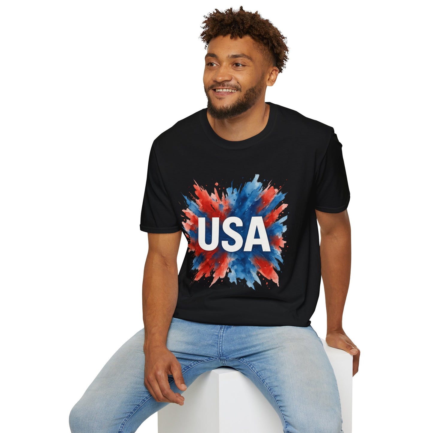 Watercolor USA T-Shirt Unisex | Red White Blue Shirt | Patriotic Graphic Tee | July 4th Shirt | Independence Day Tee | American Flag Shirt