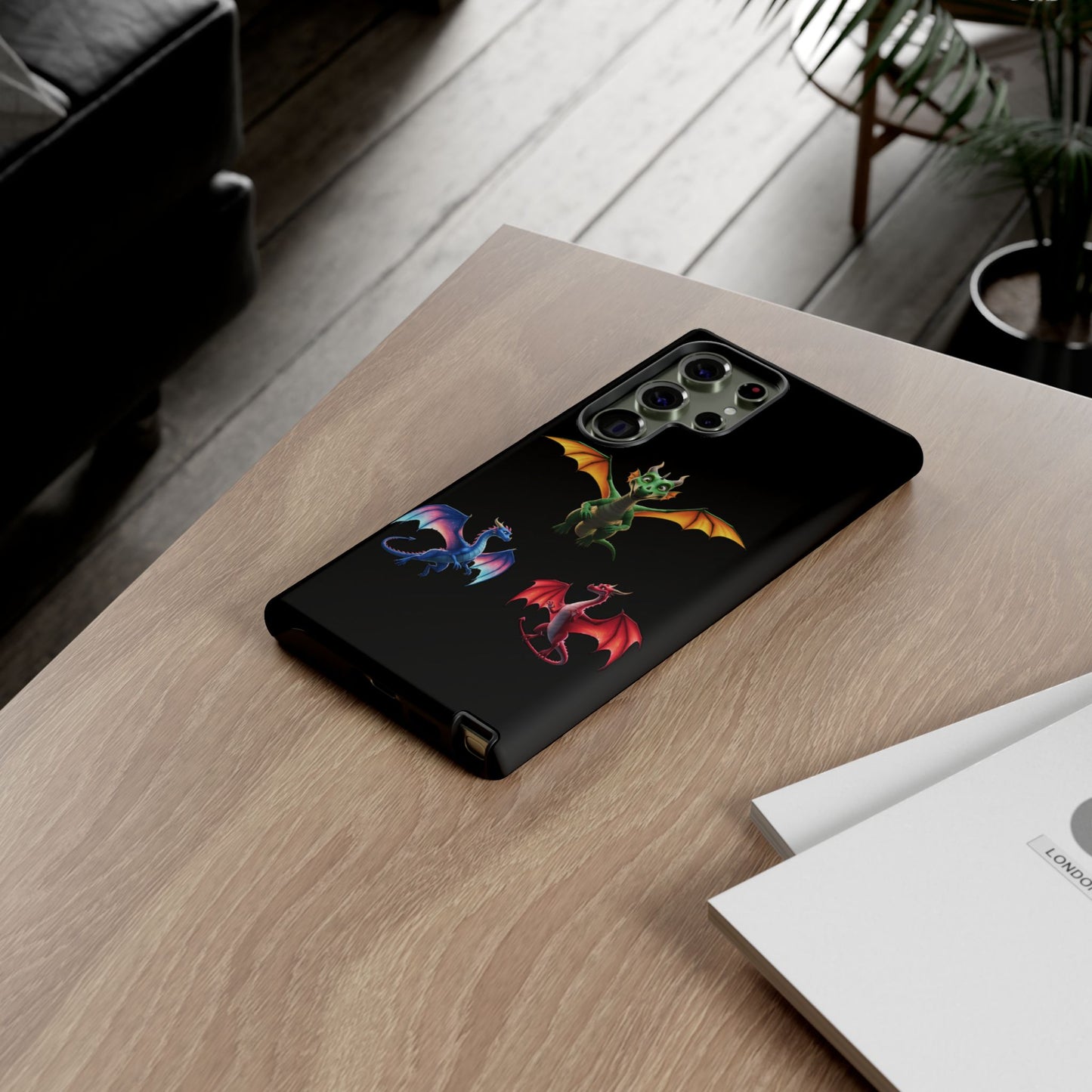 Protective Dragon Phone Case for Samsung Galaxy - Fantasy Art Durable Cover - Bookish Mythical Gift for Teens & Adults Twilight Aesthetic