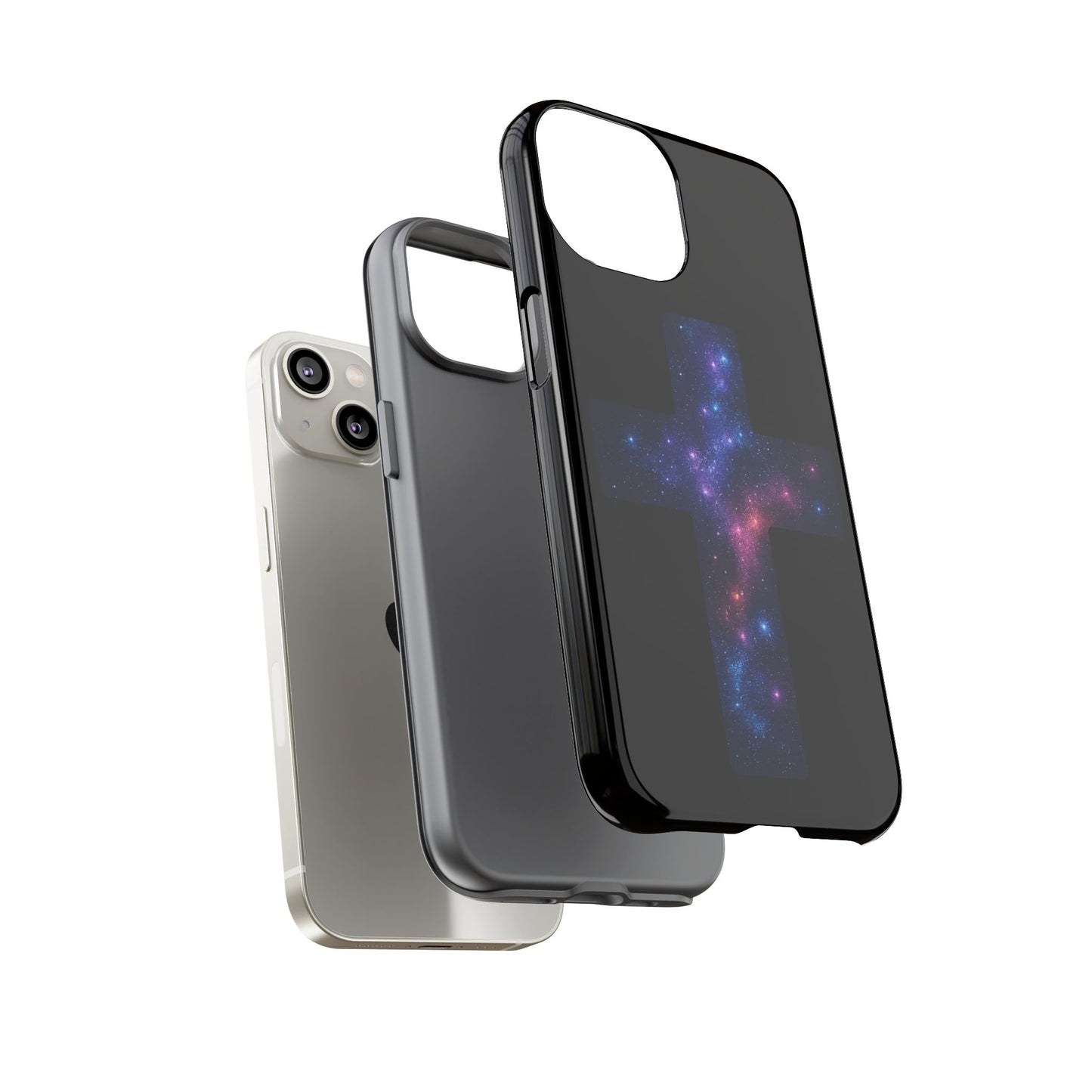 iPhone Case - Galactic Cross design Christian Phone Case Spiritual iPhone Accessory Religious Case Gift for Believers