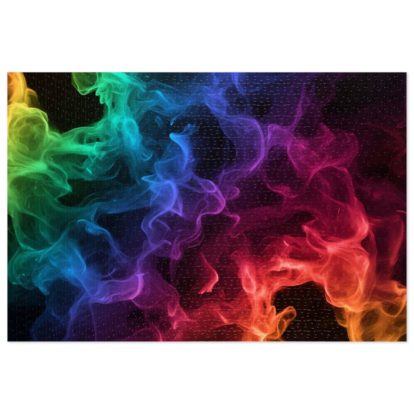 Jigsaw Puzzle with Smoke Design